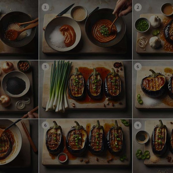 Quelle est la meilleure manière de préparer des aubergines au miso pour un plat végétarien umami ?